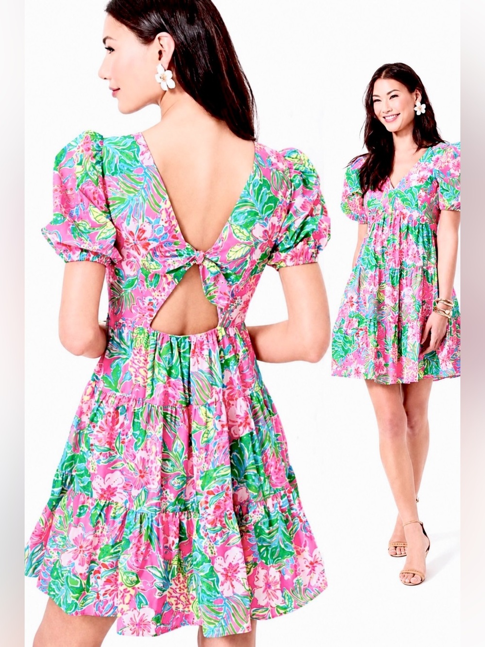 Lilly Pulitzer NALANI Dress 12 JOURNEY TO THE JUNGLE w/ Pockets Vacation Resort